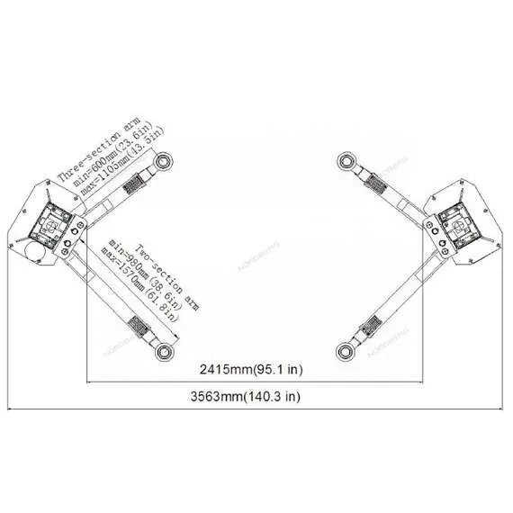 LAUNCH TLT245ATL 4,5 т Подъемник 380В 2х стоечный с верхней синхронизацией (красный) с доставкой в Омск купить по выгодной цене 100kwatt.ru