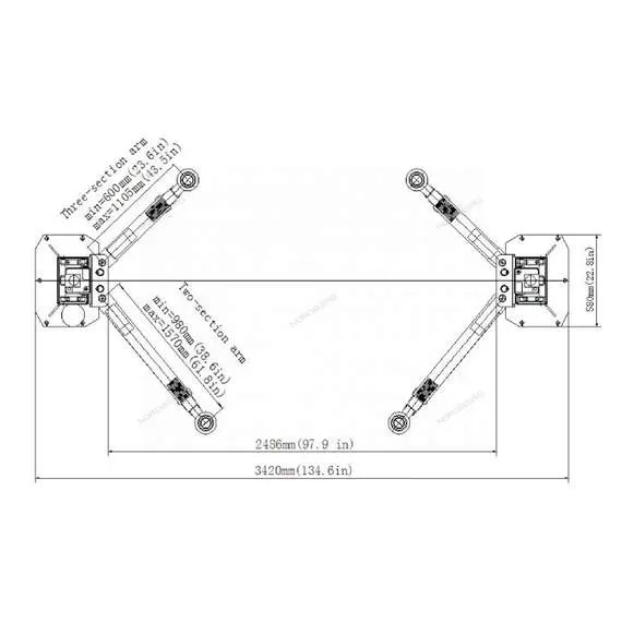 LAUNCH TLT245ATL 4,5 т Подъемник 380В 2х стоечный с верхней синхронизацией (красный) с доставкой в Омск купить по выгодной цене 100kwatt.ru