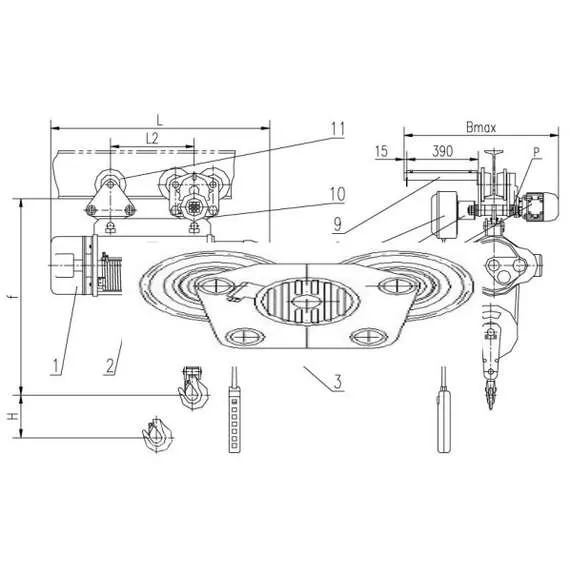 СИБТАЛЬ (GRM) CD1 10 т 12 м Таль электрическая канатная передвижная с доставкой в Омск, Грузоподъемность: 10 тонн (10000 кг), Высота подъема, м.: 12 м, Напряжение: 380 В купить по выгодной цене 100kwatt.ru