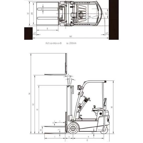 OXLIFT CPDS10-XD2 Li-Ion 1 т 3 м Электропогрузчик вилочный с доставкой в Омск купить по выгодной цене 100kwatt.ru