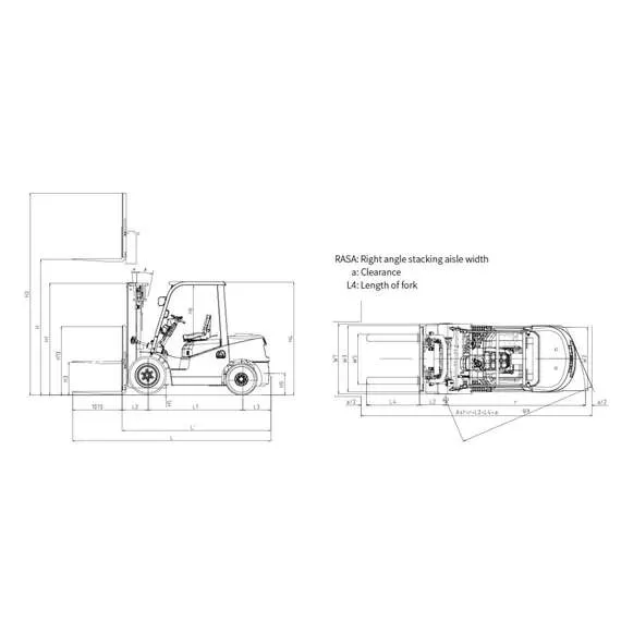 GROS-HELI CPQD20-RCK2 FFL 2 т 3,3 м Бензиновый погрузчик, двухсекционная мачта со свободным ходом с доставкой в Омск, Грузоподъемность: 2 тонны (2000 кг), Высота подъема вил, м.: 3.3 м купить по выгодной цене 100kwatt.ru