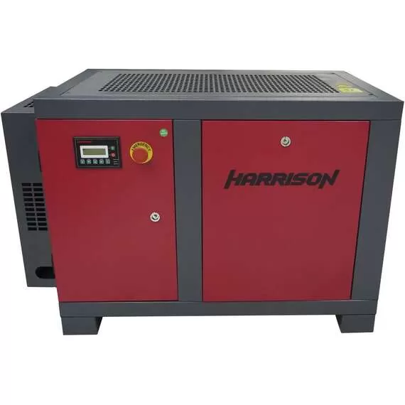 HARRISON HRS-94550 550 л/мин, 8 бар, 4 кВт Винтовой компрессор с трехфазным двигателем и ременным приводом с доставкой в Омск, Мощность: 4 кВт, Напряжение: 380 В, Рабочее давление: 8 Бар купить по выгодной цене 100kwatt.ru