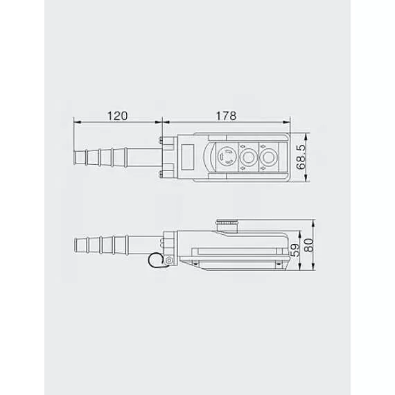 OCALIFT IP55 TNHA1-61YS Пульт управления 2 кнопки, 1 скорость, стоп, ключ, старт с доставкой в Омск купить по выгодной цене 100kwatt.ru