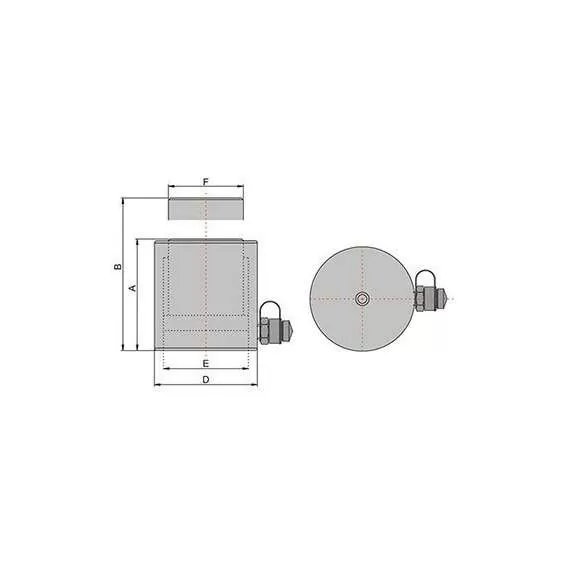 TOR ДУ50П50 (HHYG-5050) Домкрат гидравлический грузовой, 50 тонн, 50 мм, односторонний, с пружинным возвратом штока арт. 1004550 с доставкой в Омск купить по выгодной цене 100kwatt.ru