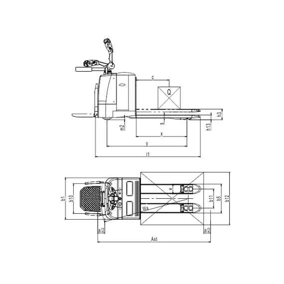 OXLIFT TX25 2500 кг Самоходная электрическая тележка 210 Ач с доставкой в Омск купить по выгодной цене 100kwatt.ru